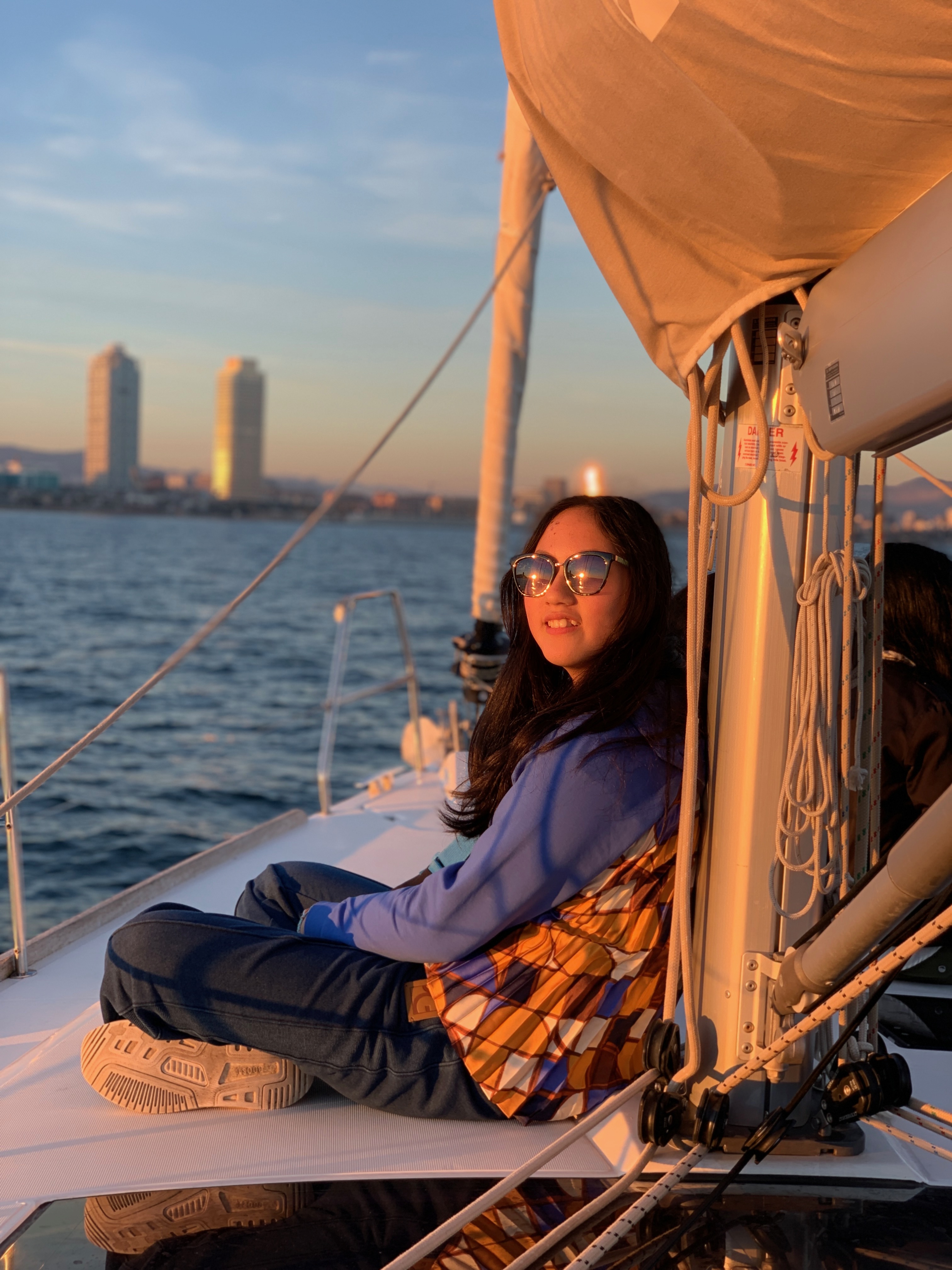 Sunset on a Sailboat